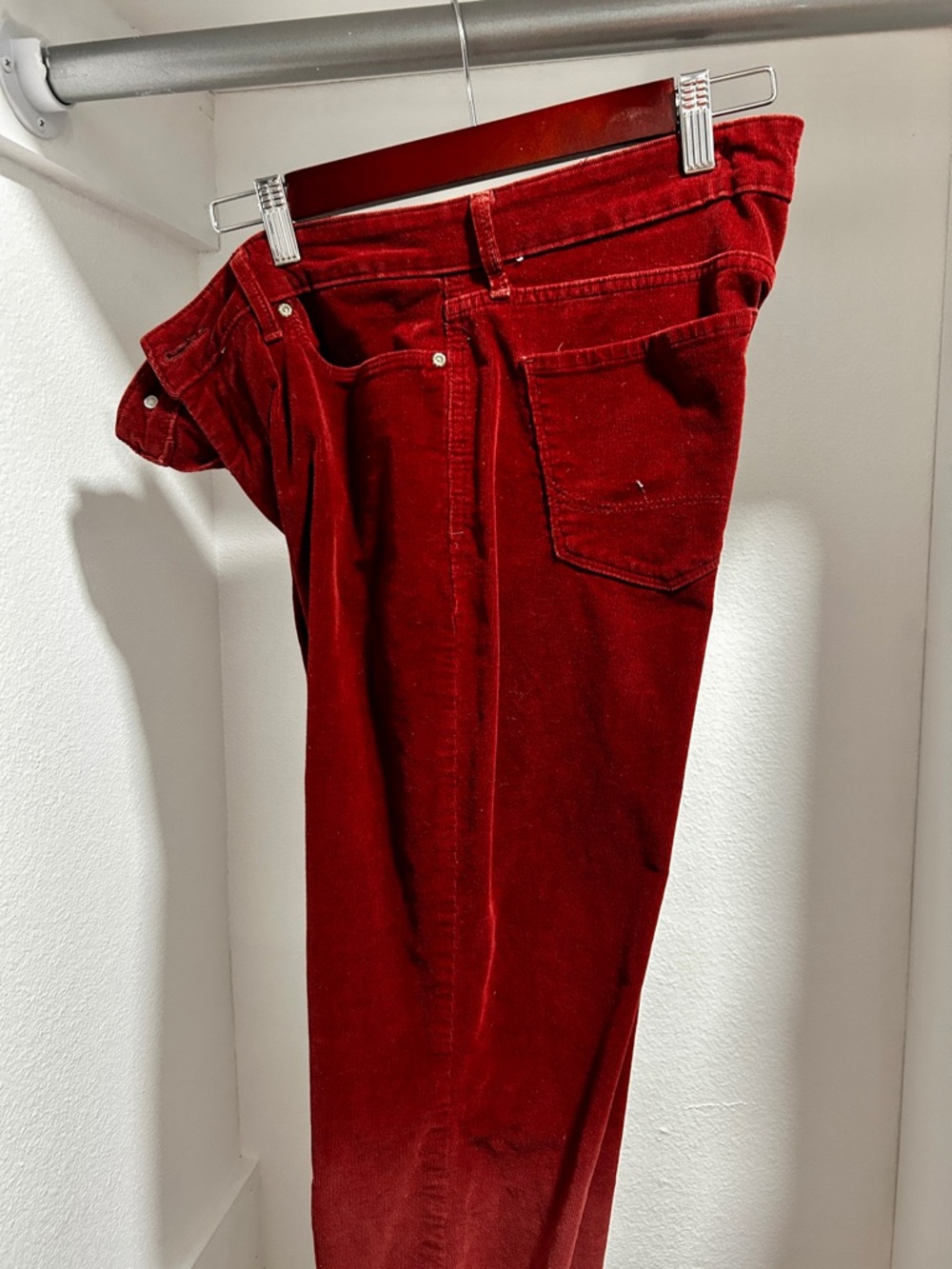 NYDJ Cranberry Corduroy Marilyn Straight Pants
 Size 8